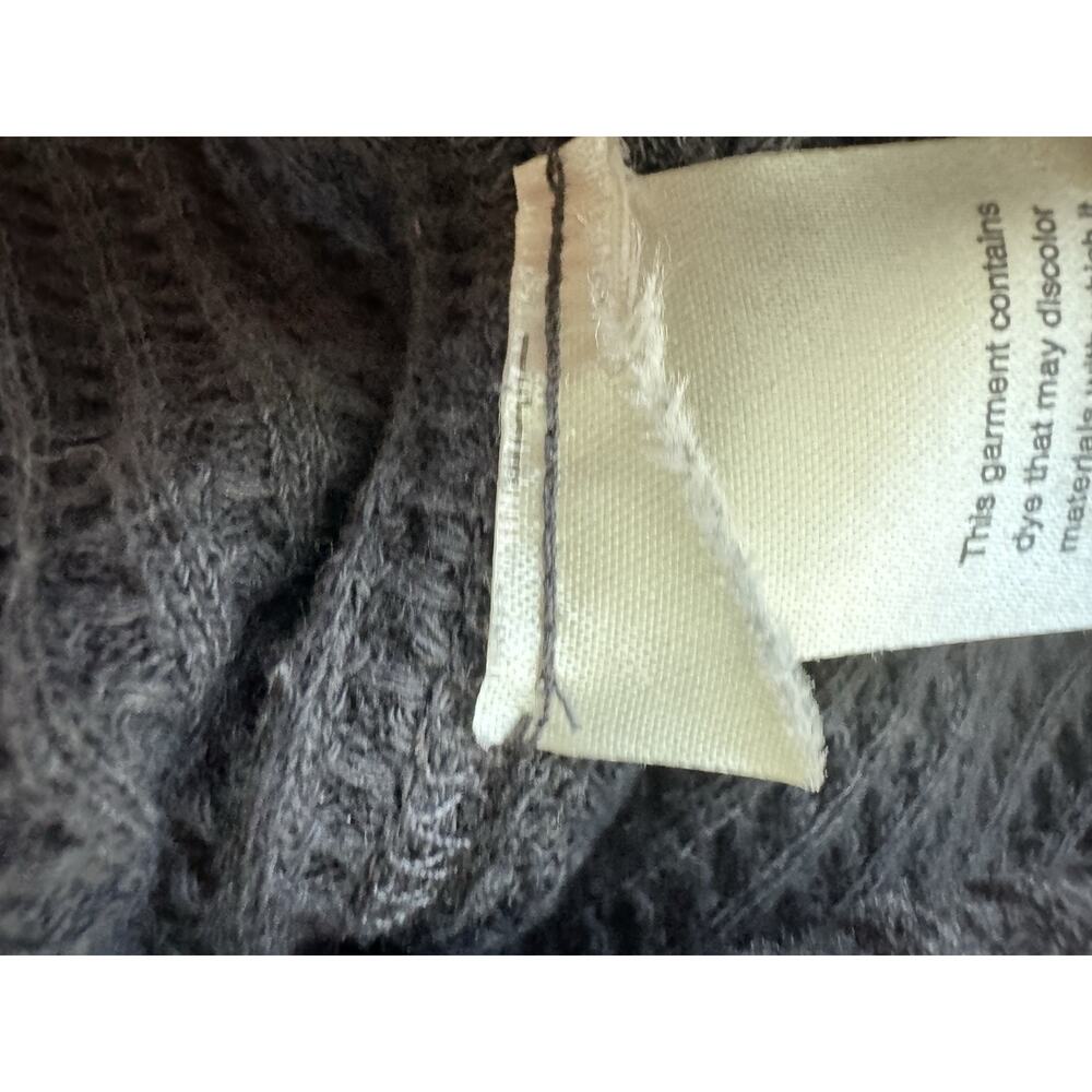 We The Free People Gray Waffle Knit Thermal Long Sleeve Medium Top #NE163 - Picture 14 of 15